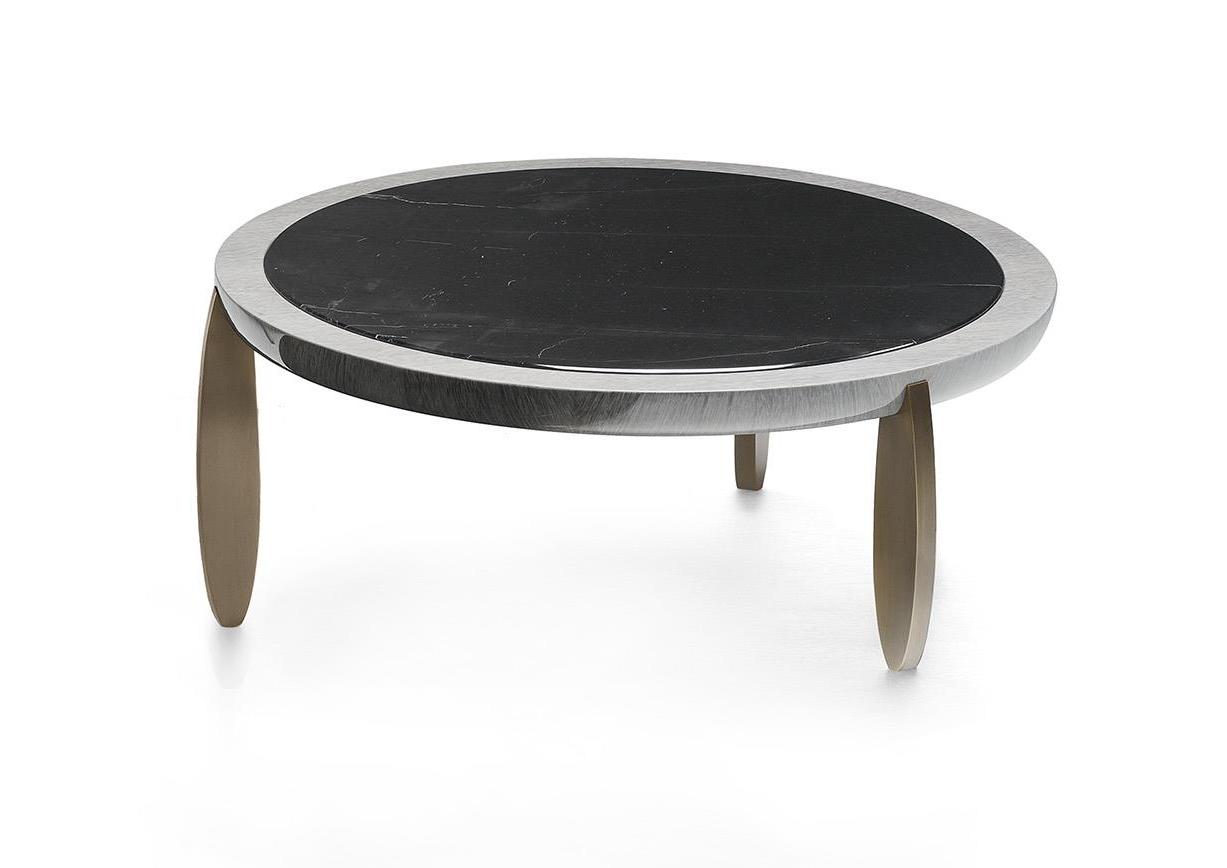 Столик кофейный низкий мраморный Marble Flat