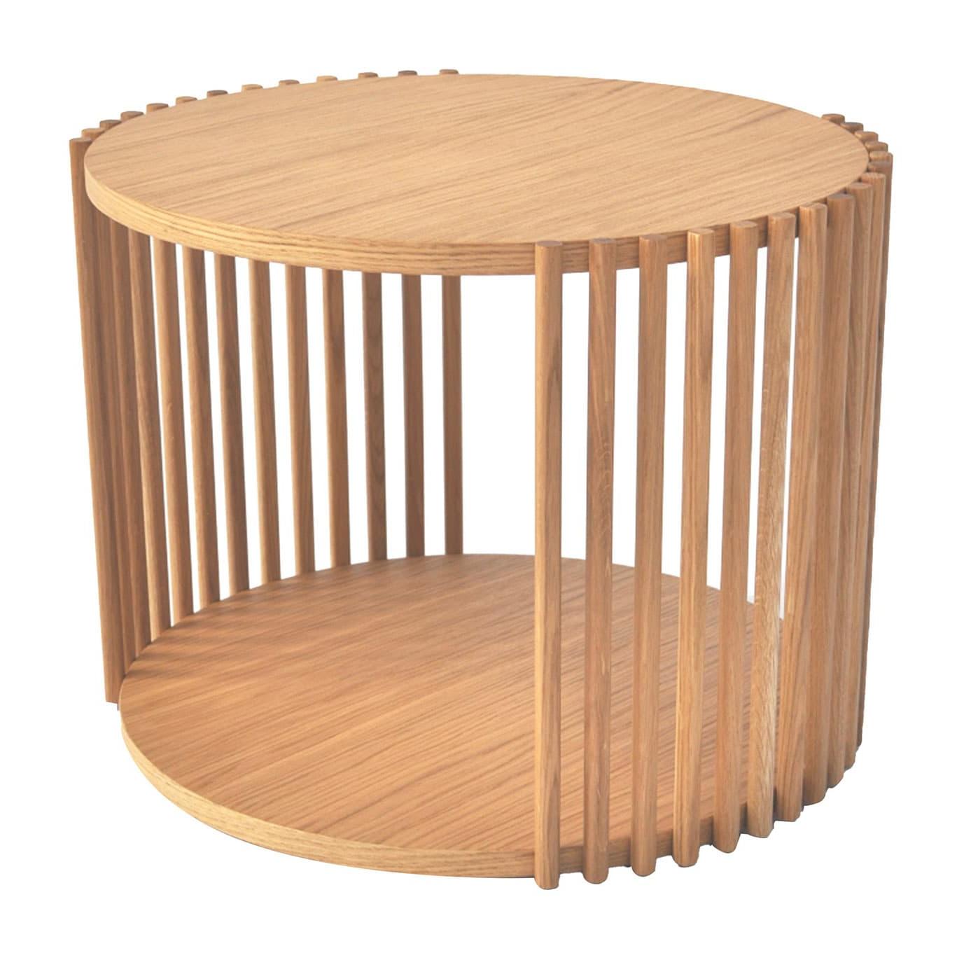 Низкий журнальный столик из дуба