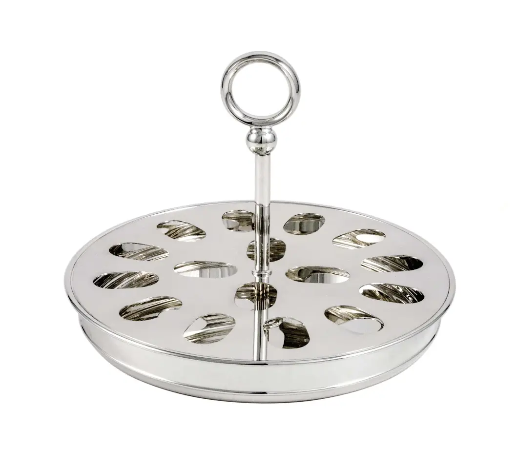 16 орындық макарун табақшасы Silver-Plated Macarons Tray