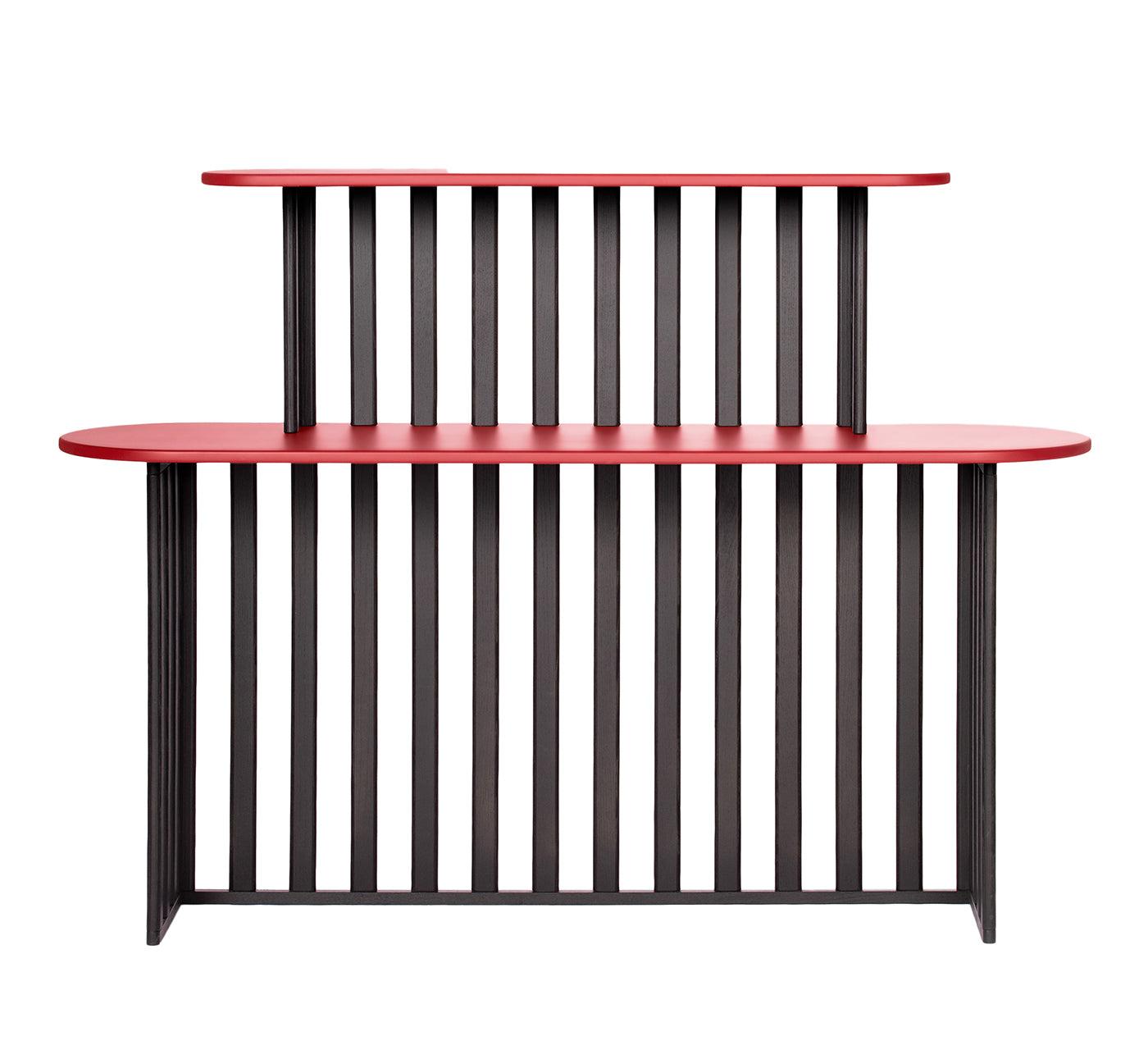 Черно-красная двухъярусная консоль