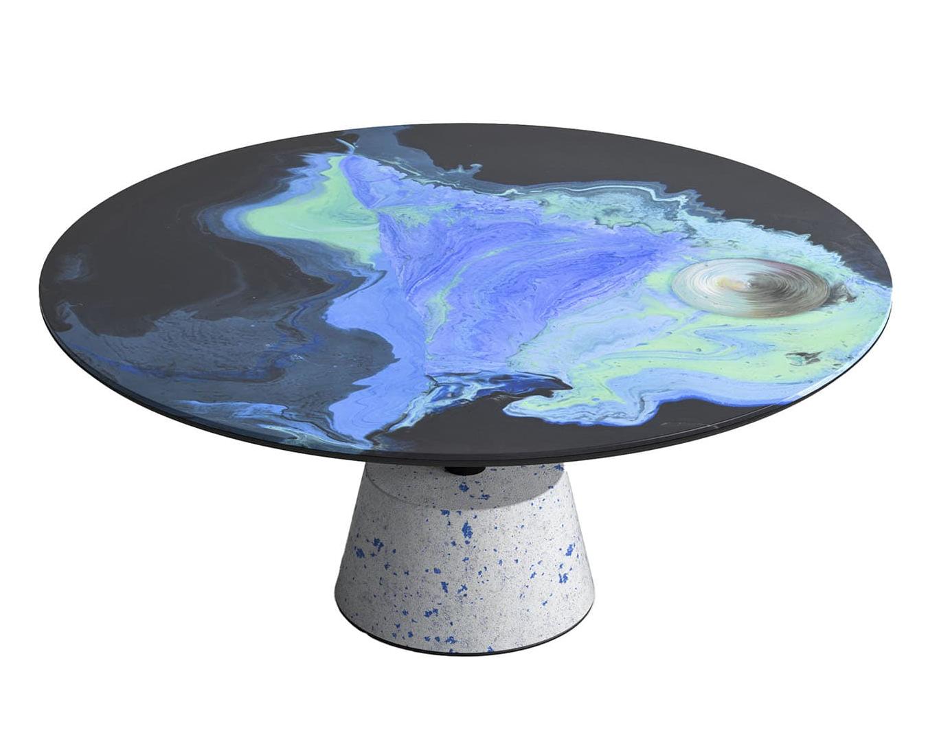 Круглый металлический журнальный столик Astraliti