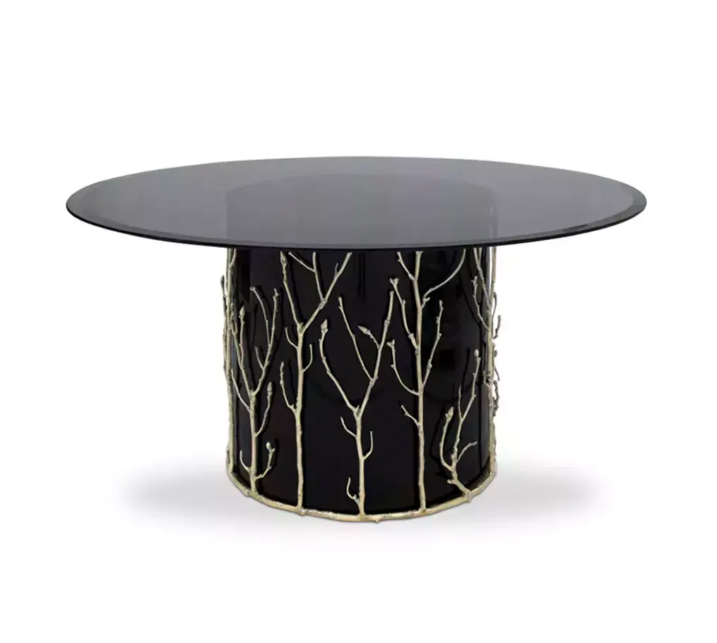 Обеденный стол со стеклянной столешницей Elowen