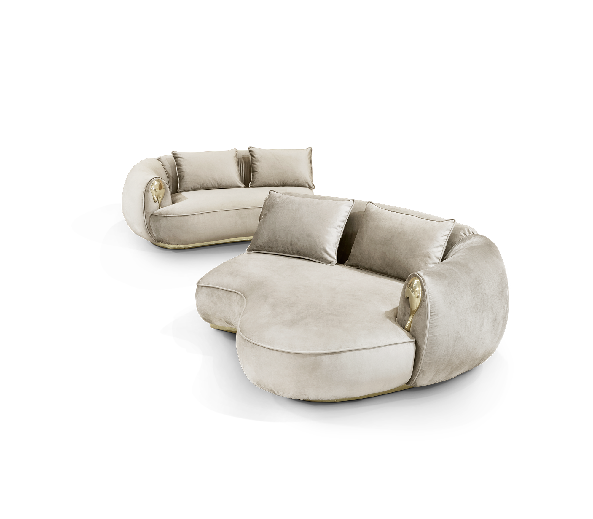 Изогнутый диван Solara Cream Luxe