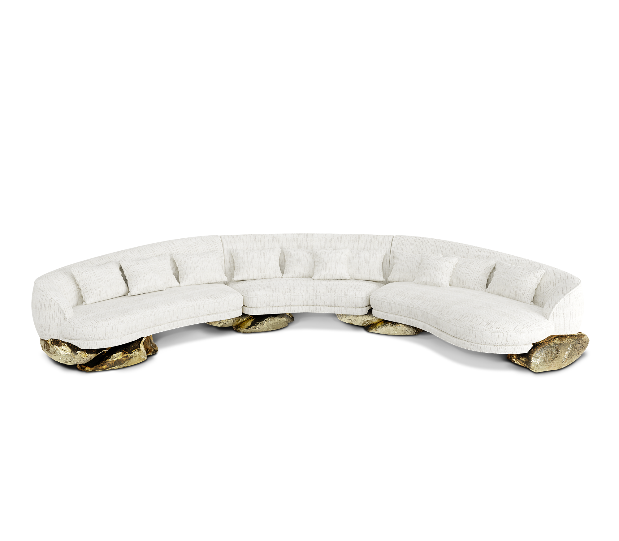 Изогнутый диван Angora White