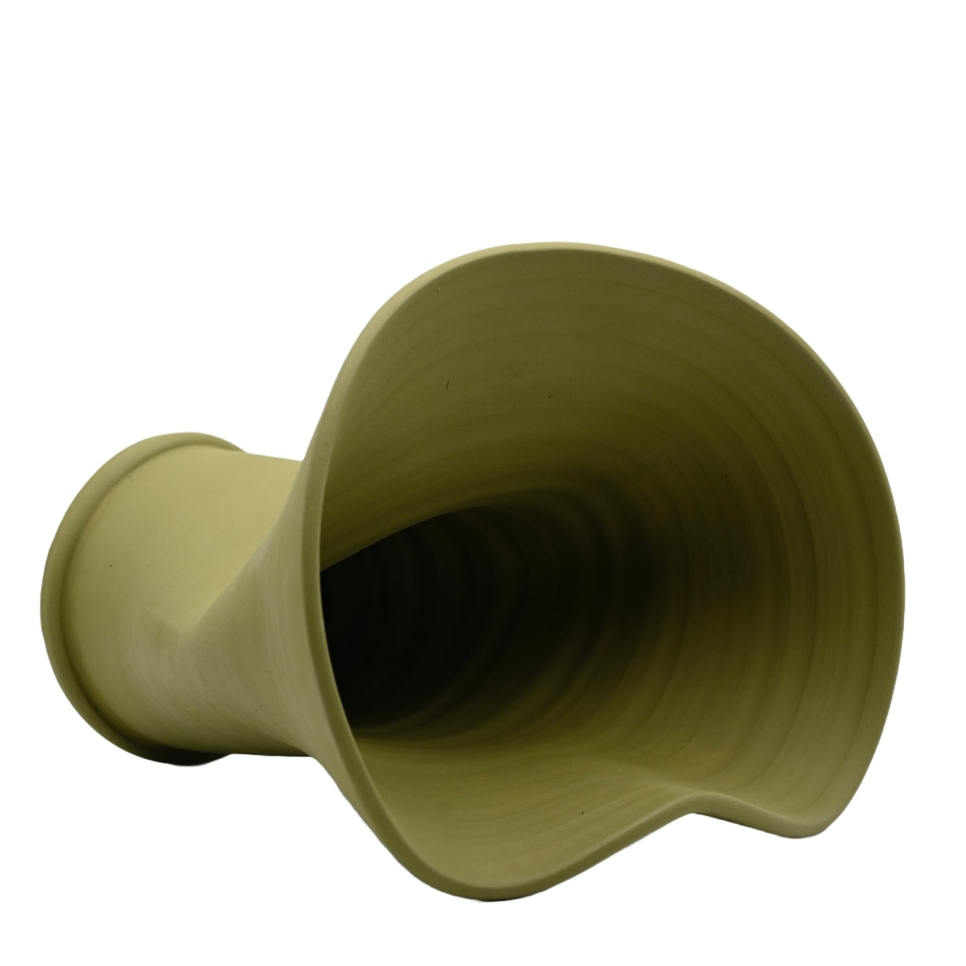 Ручная ваза цвета фисташки