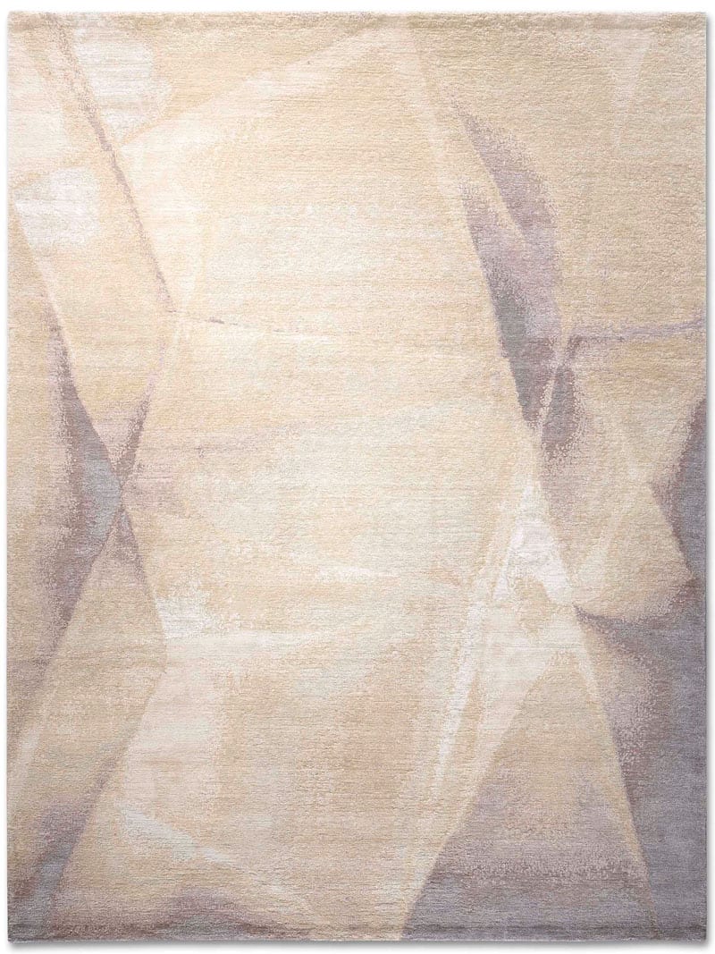 Ковер ручной работы желто-лилового цвета