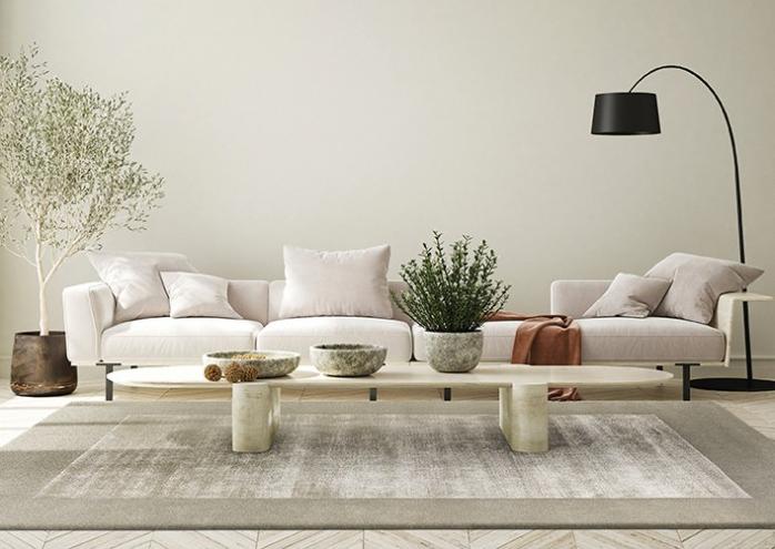 Vetiver түсті кілем Border | Өлшемі: 160 x 230 см