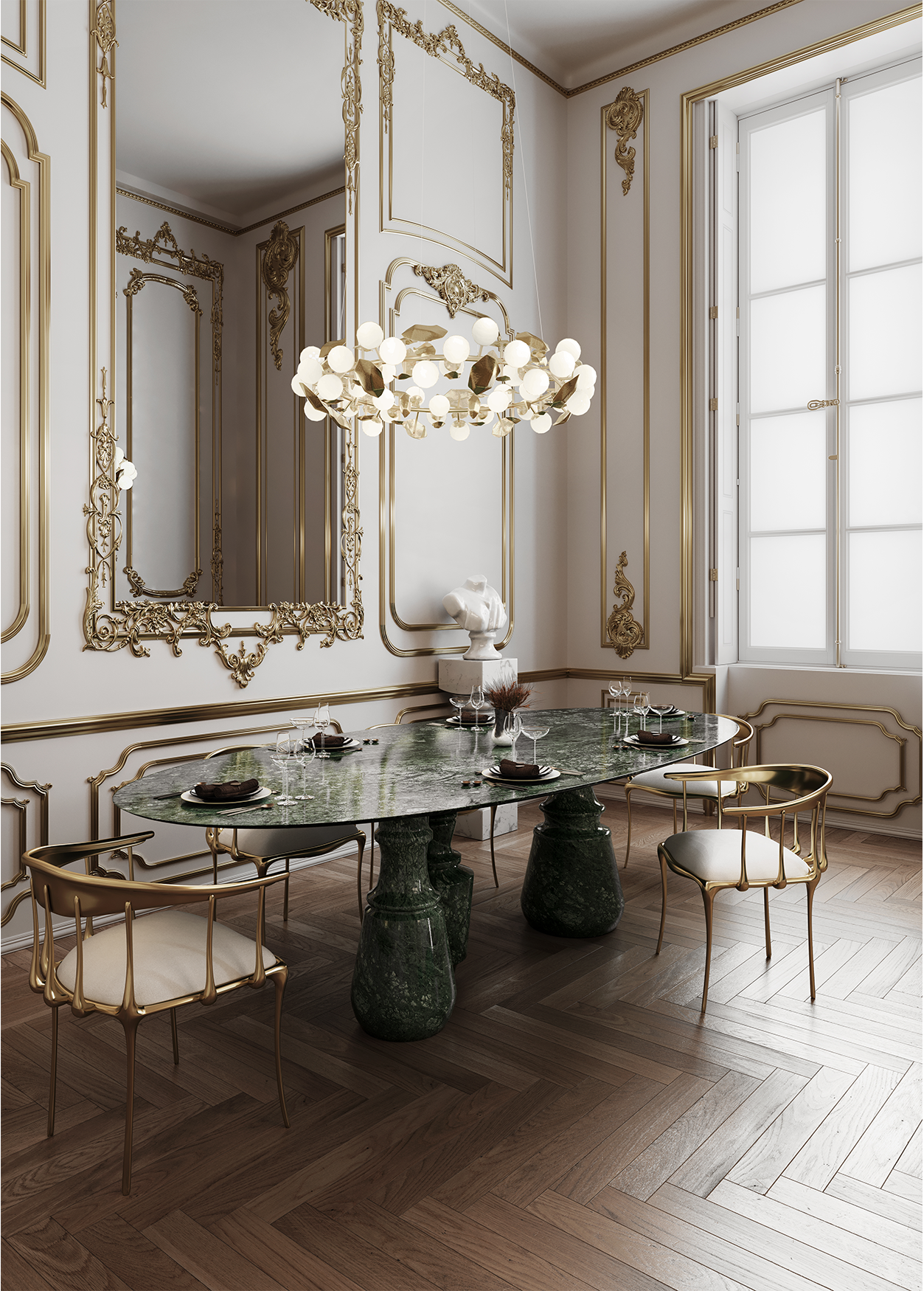 Овальный обеденный стол Obsidian Oval XL Guatemala