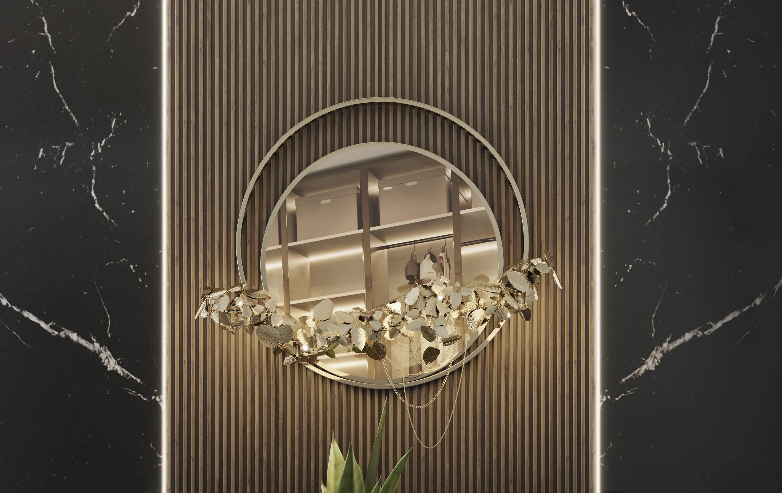 Настенное зеркало Royal II с подсветкой - 4