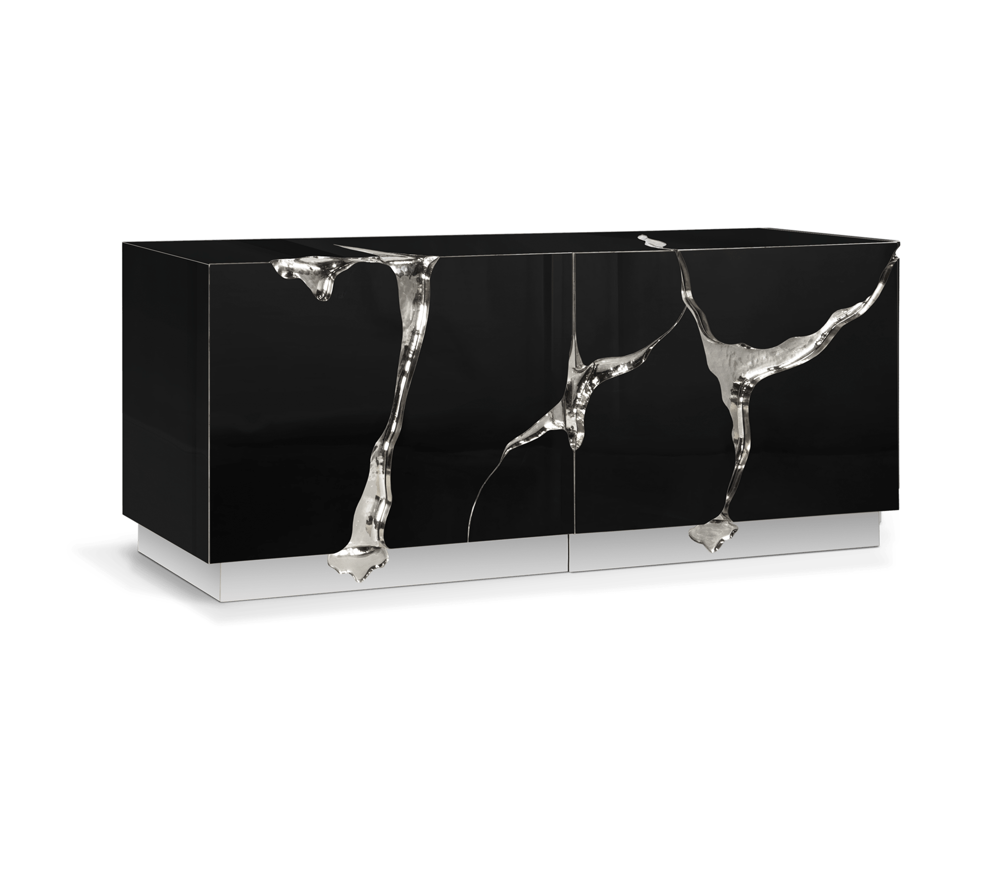 Буфет Fissure Silver & Black