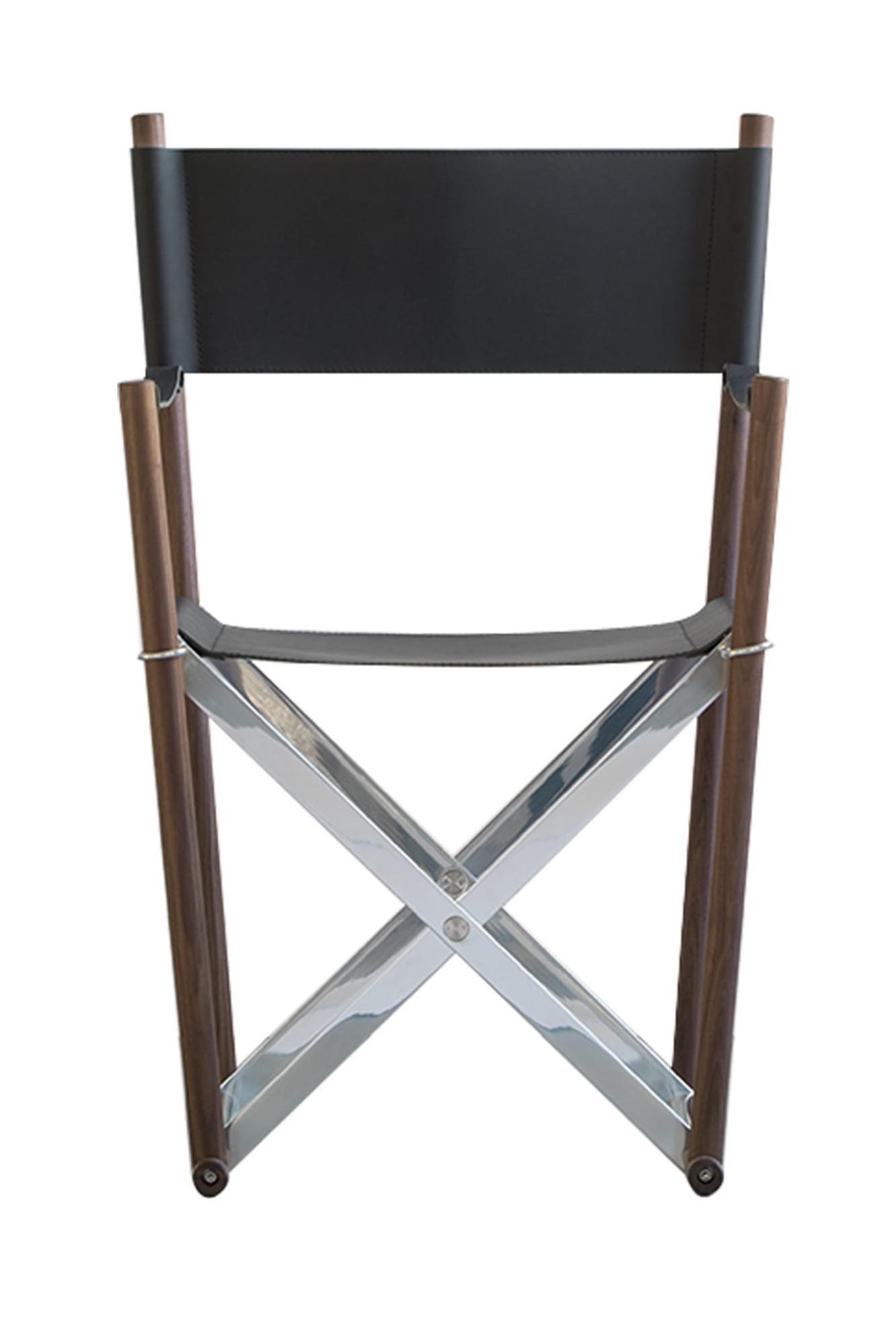 Кожаный стул Regista | Основа: Solid Black Walnut | Сиденье: Кожа