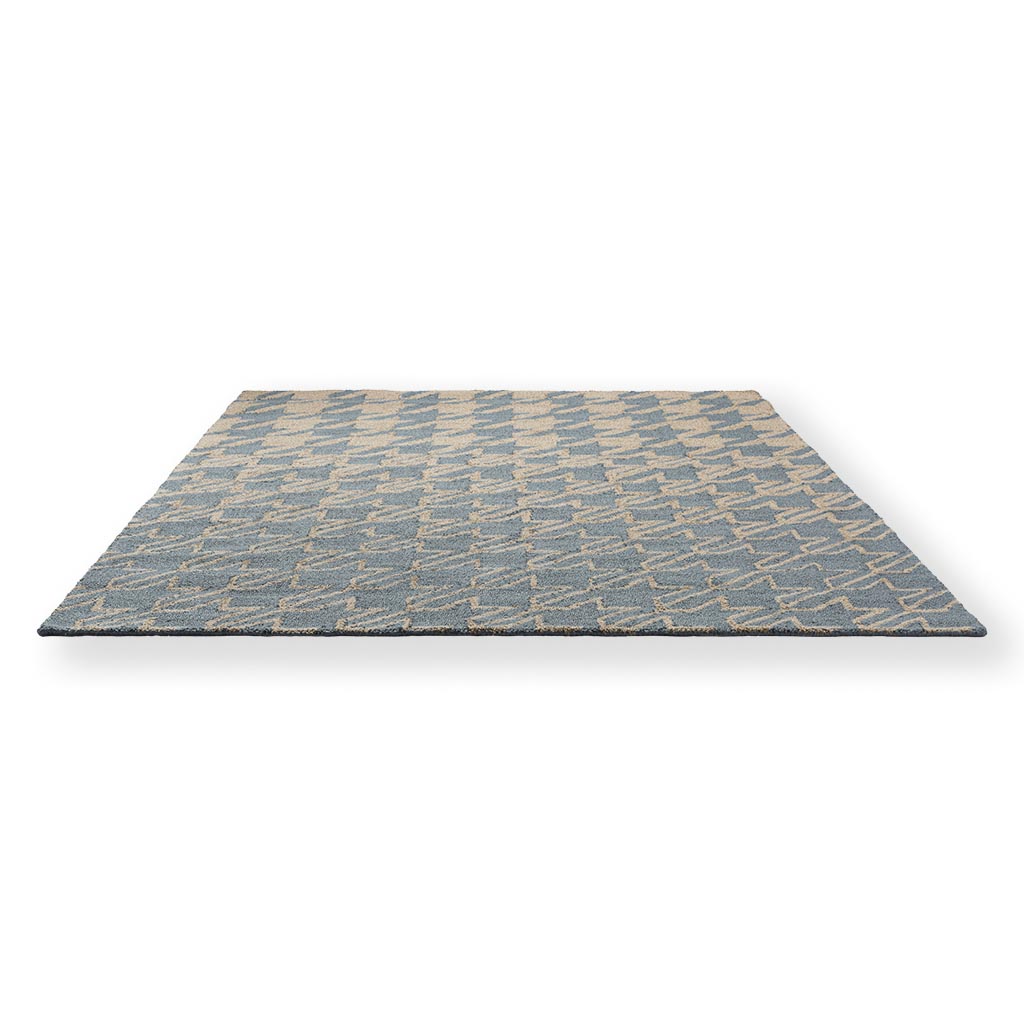 Кілем сыртқы Houndstooth Washed Blue | Өлшемі: 250 x 350 см
