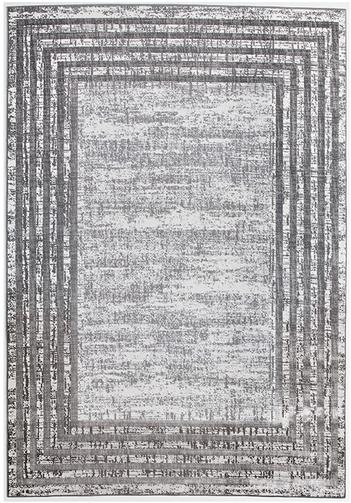 Ковер с бордюром, турецкий, серебристый | Размер: 240 x 340 см
