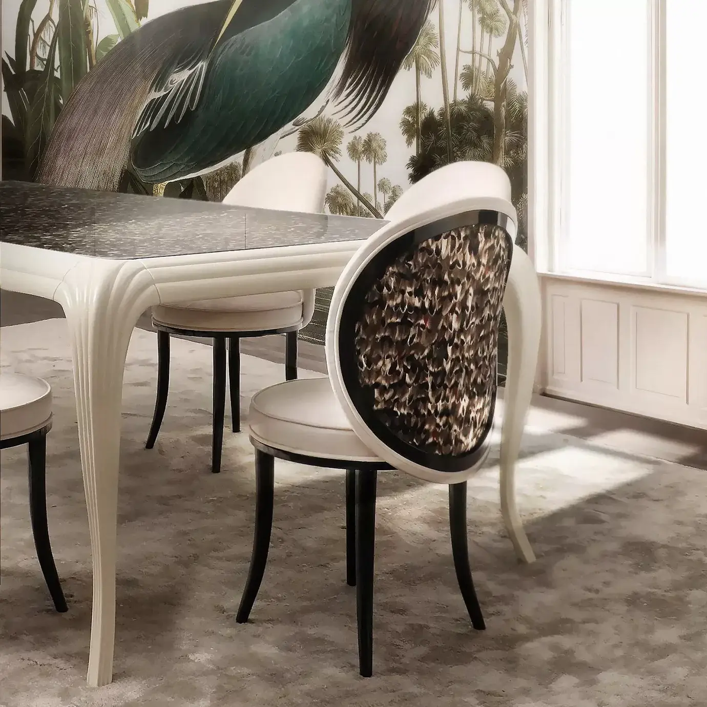 Обеденный стул с пером Folie Mistral