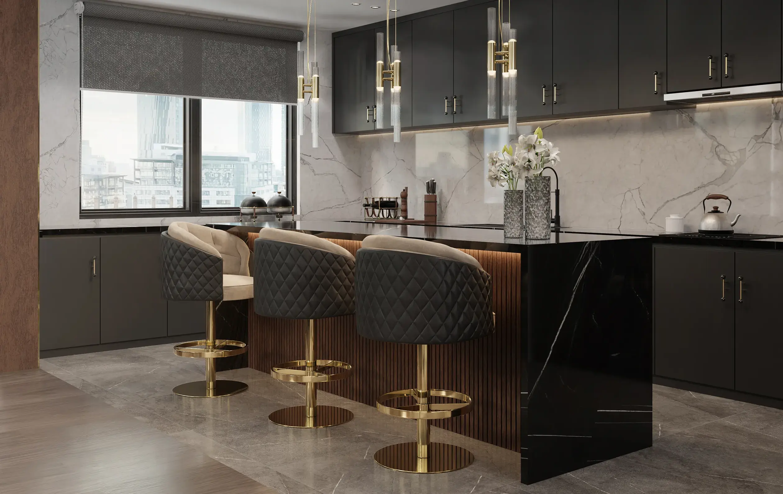 Поворотный барный стул Luxe - 3