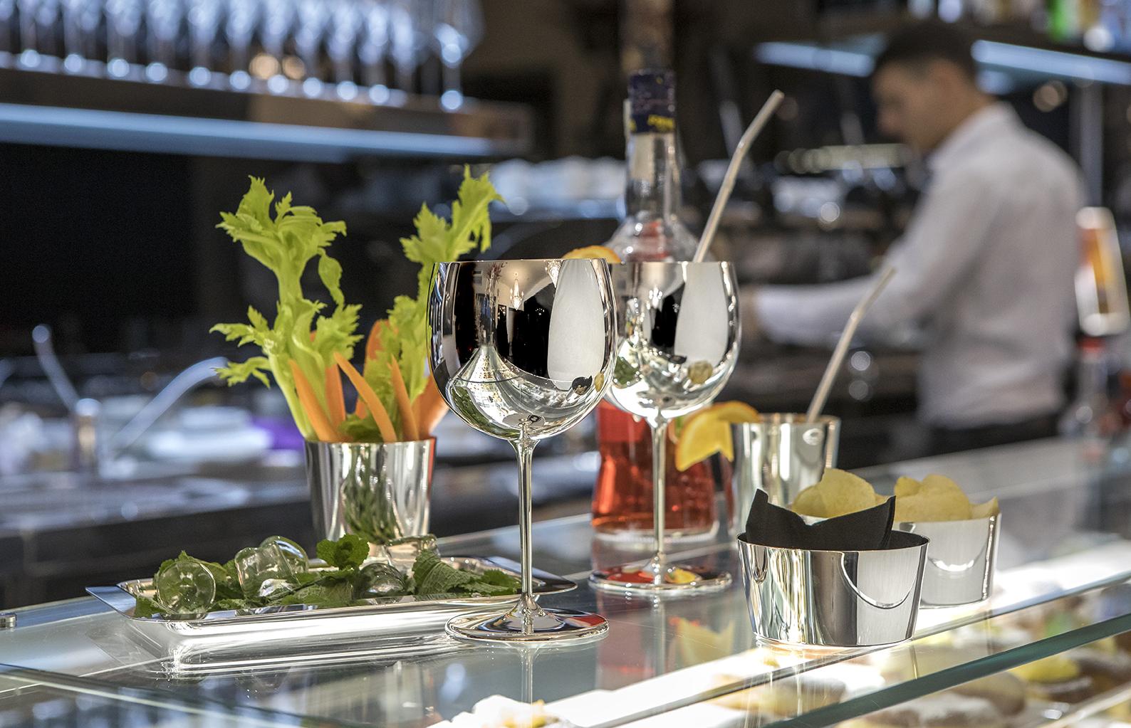 Набор для бара профессиональный посеребрённый Bar Set - 2