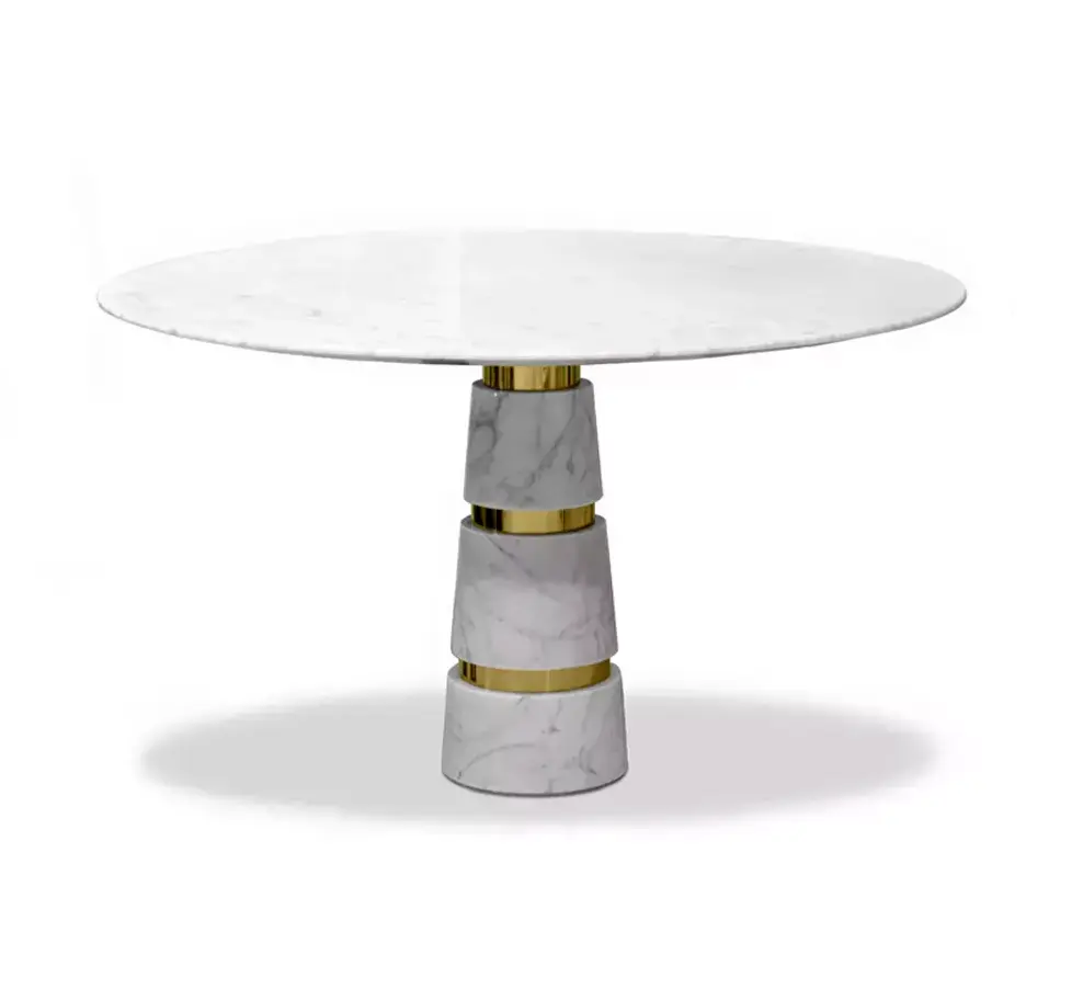 Обеденный стол из мрамора Carrara Avalanche
