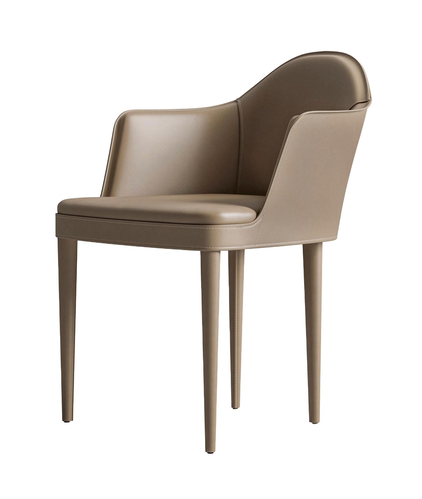 Кожаное кресло с подлокотниками