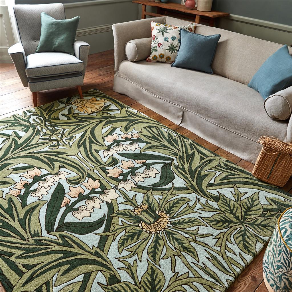 Ковер шерстяной с вискозой Bluebell Leafy Arb Green | Размер: 250 x 350 см