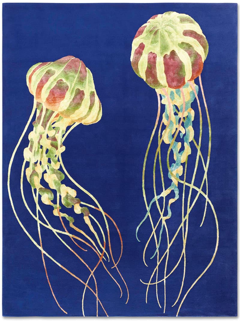 Қолмен жасалған кілем Jellyfish | Өлшемі: 274 x 365 см