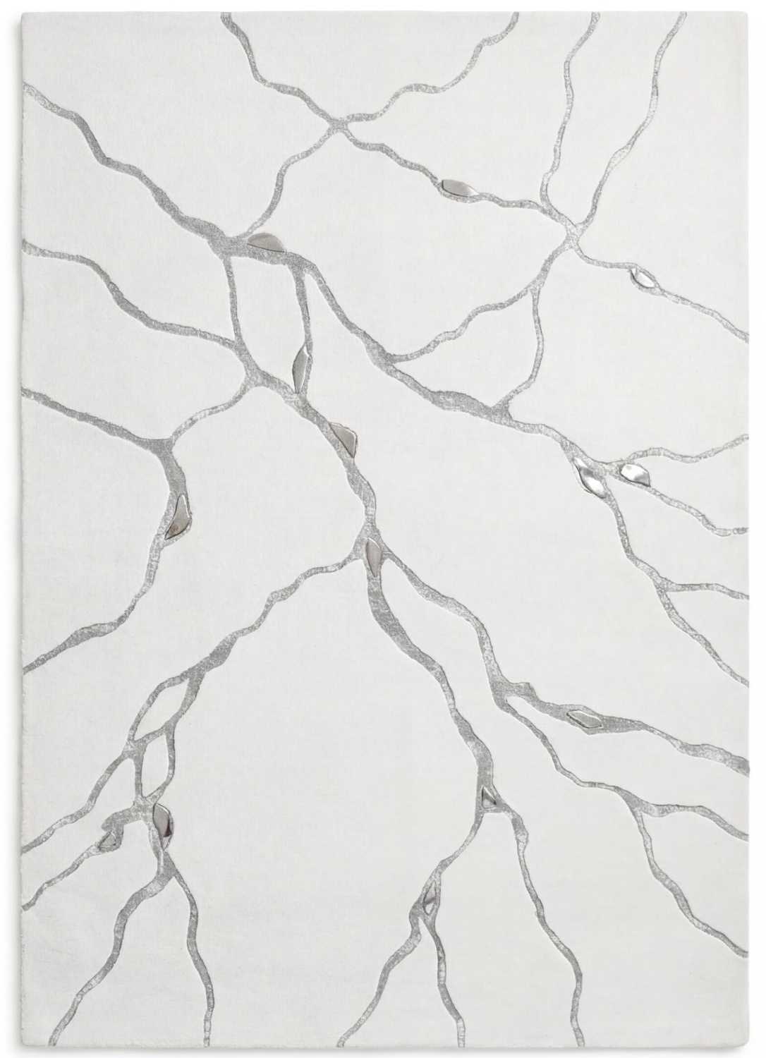 Қолмен тоқылған кілем Vein Marble White