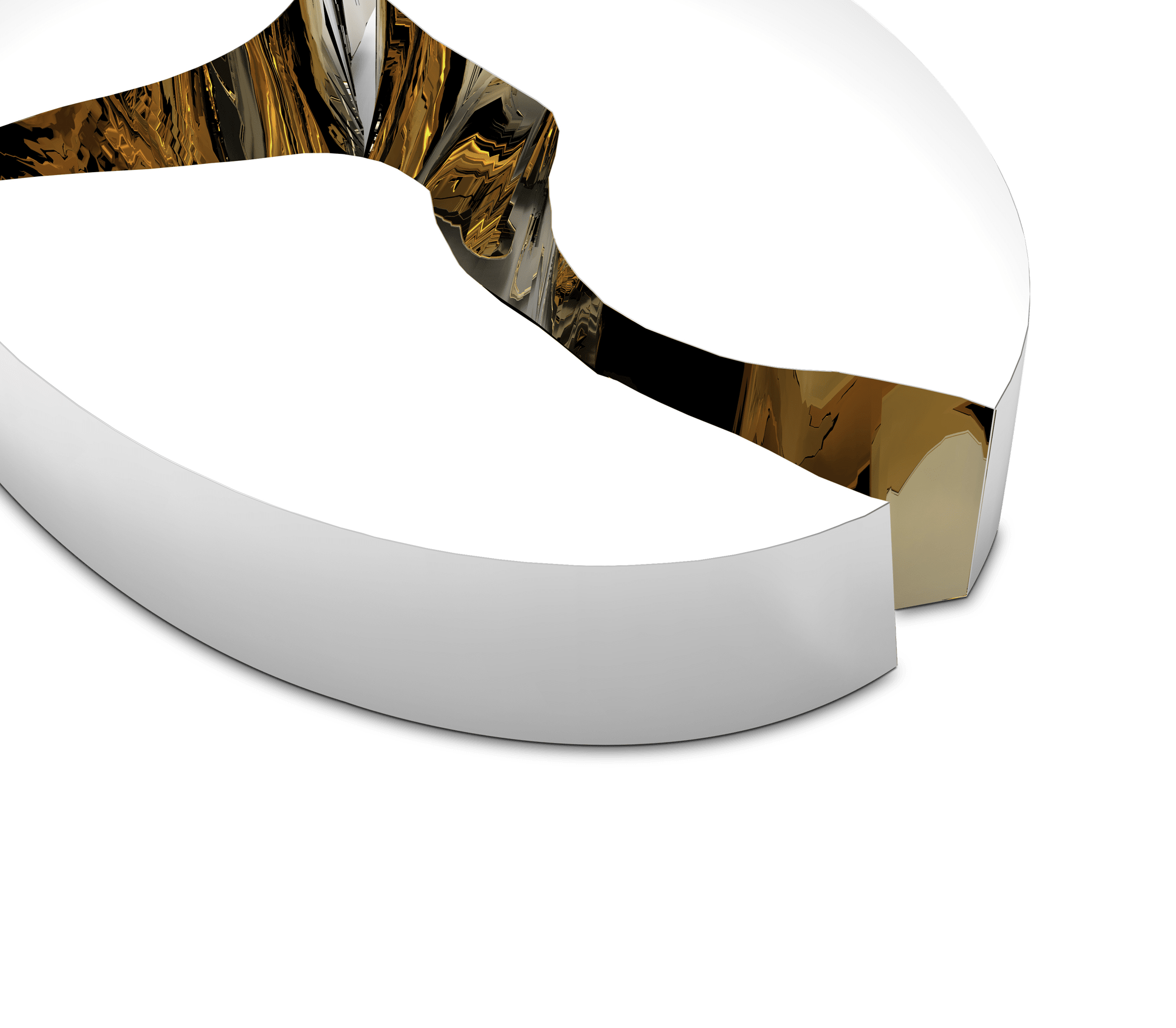 Овальный журнальный стол Fissure White