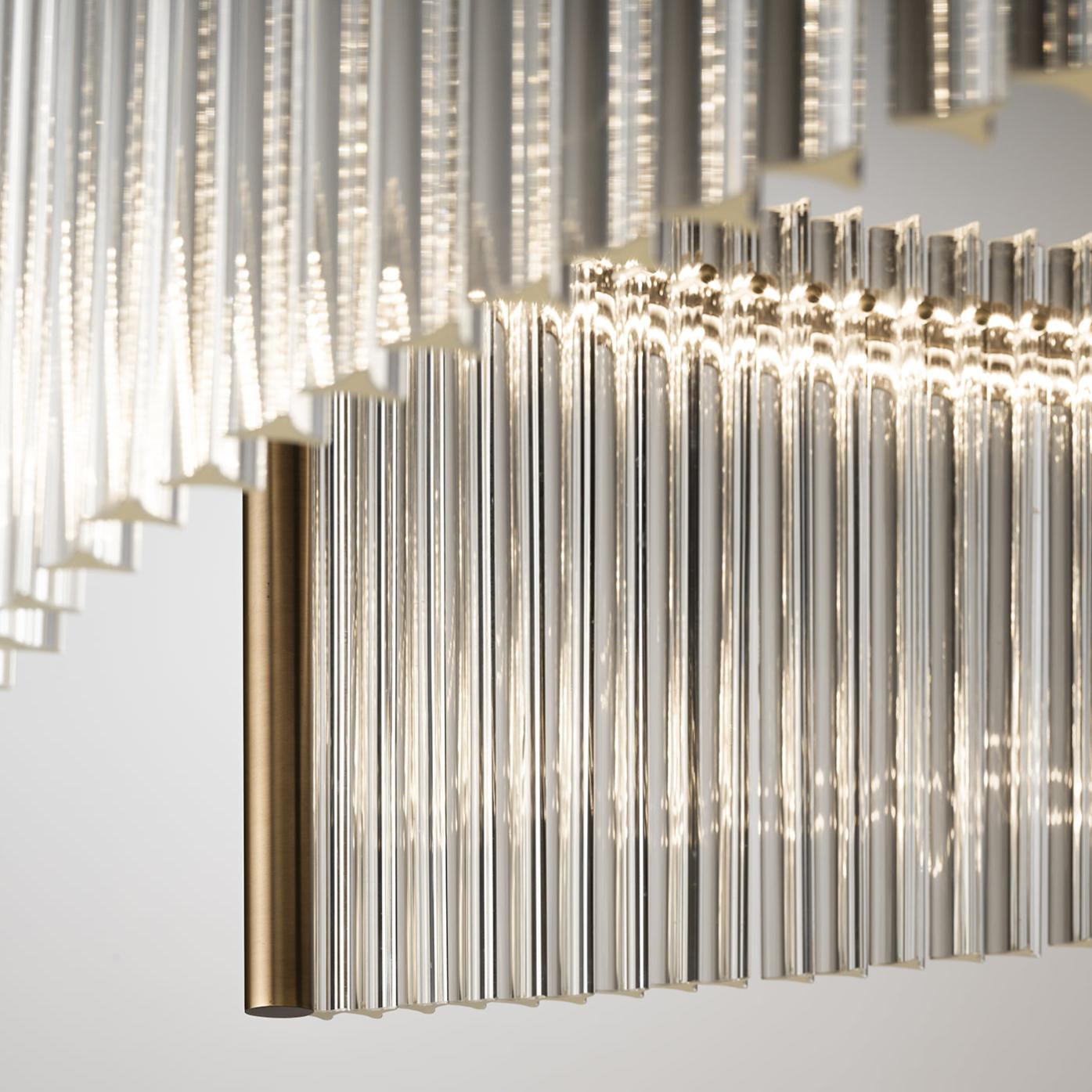 Murano мөлдір қос LED жарықты шандалы