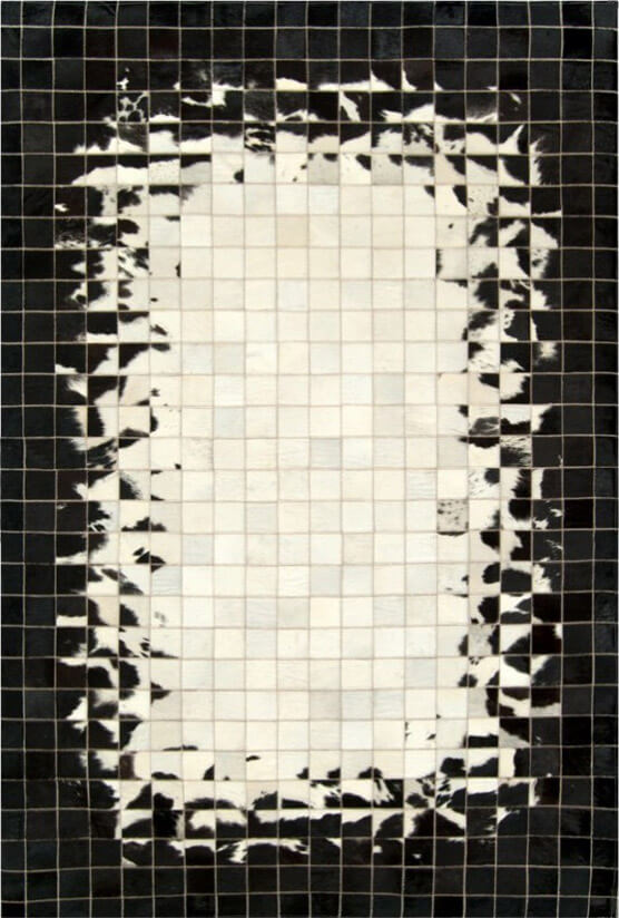 Сиыр терісінен кілем Mosaic col.5 | Өлшемі: 100 x 160 см