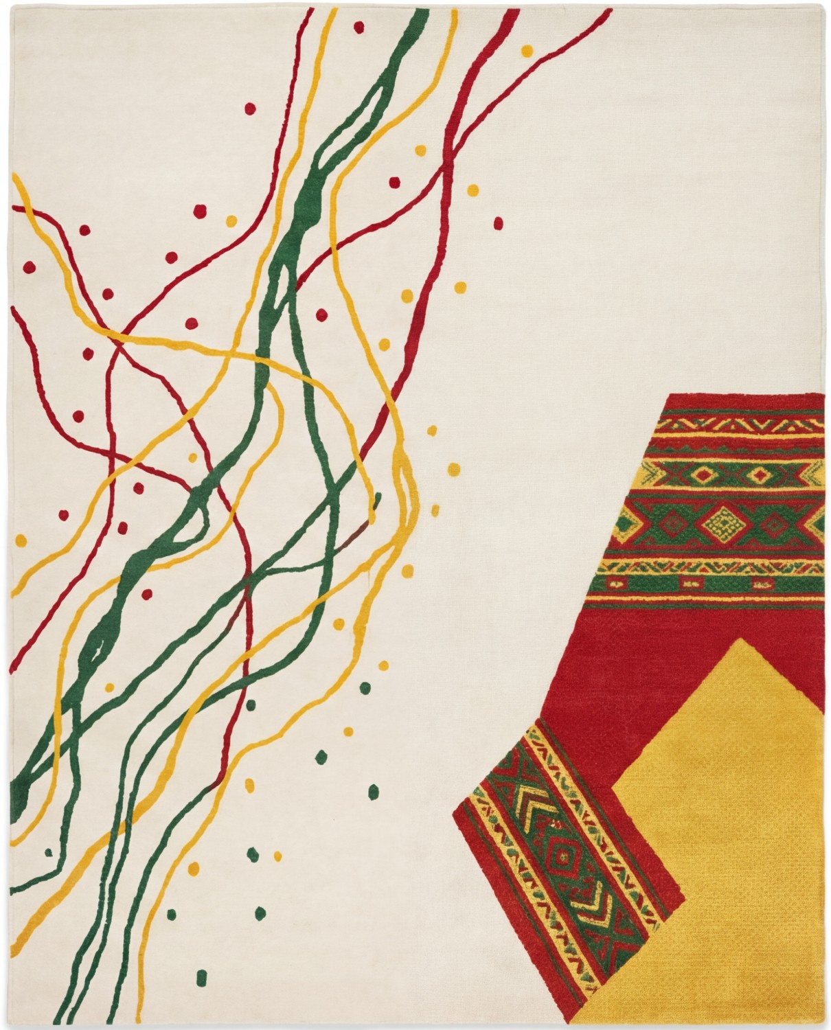 Ковер ручной работы Calligraphic Paths Color