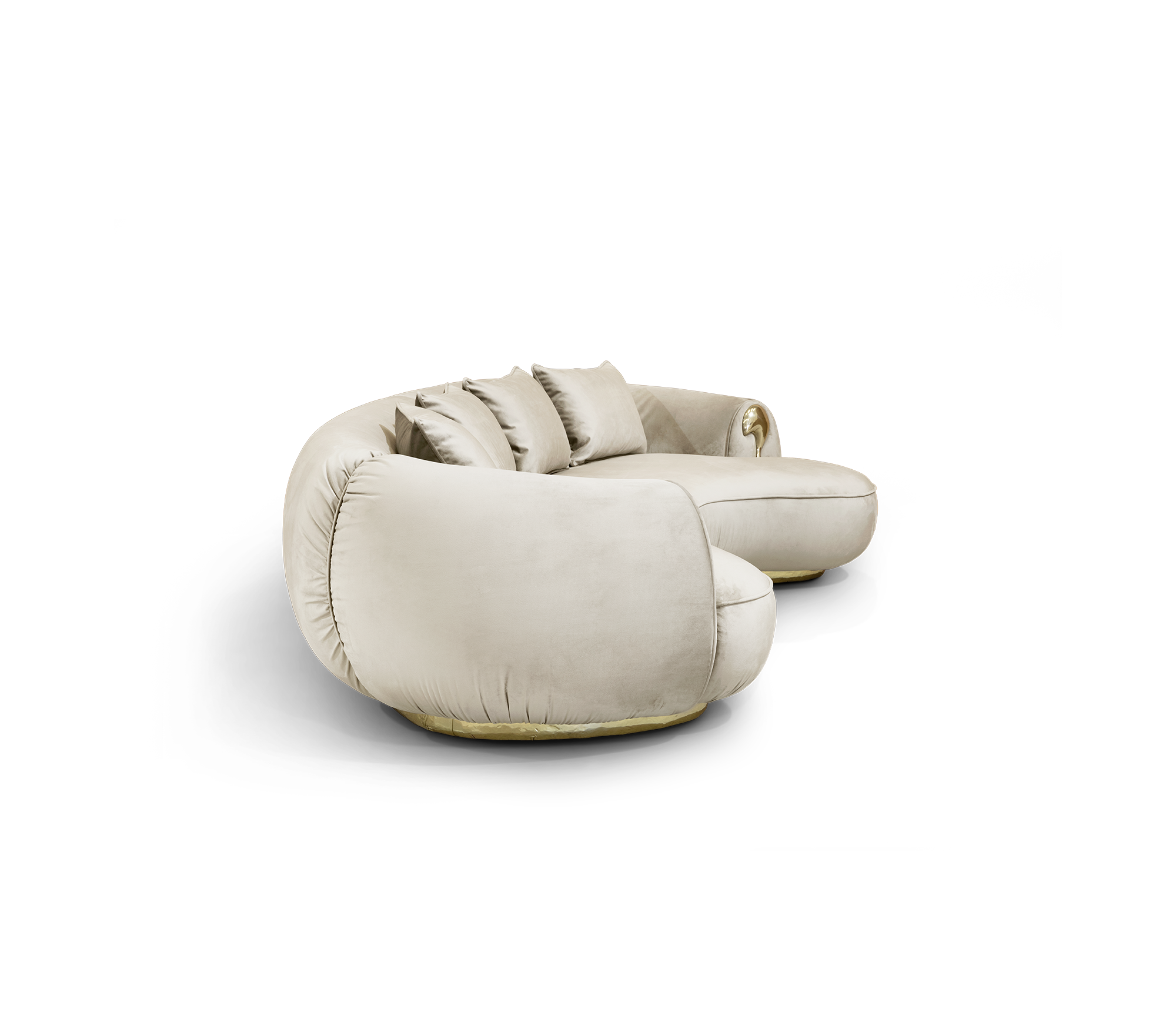 Изогнутый диван Solara Cream Luxe