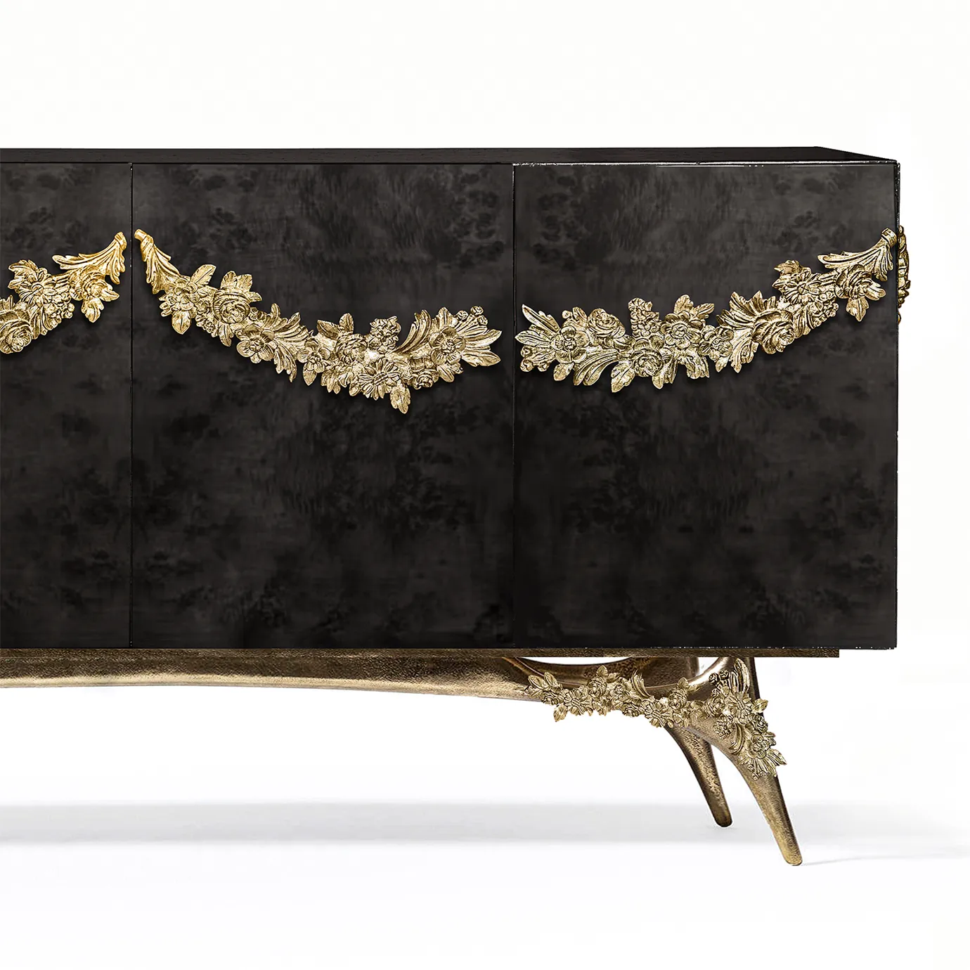 Буфет с отделкой корня черного тополя Majestica