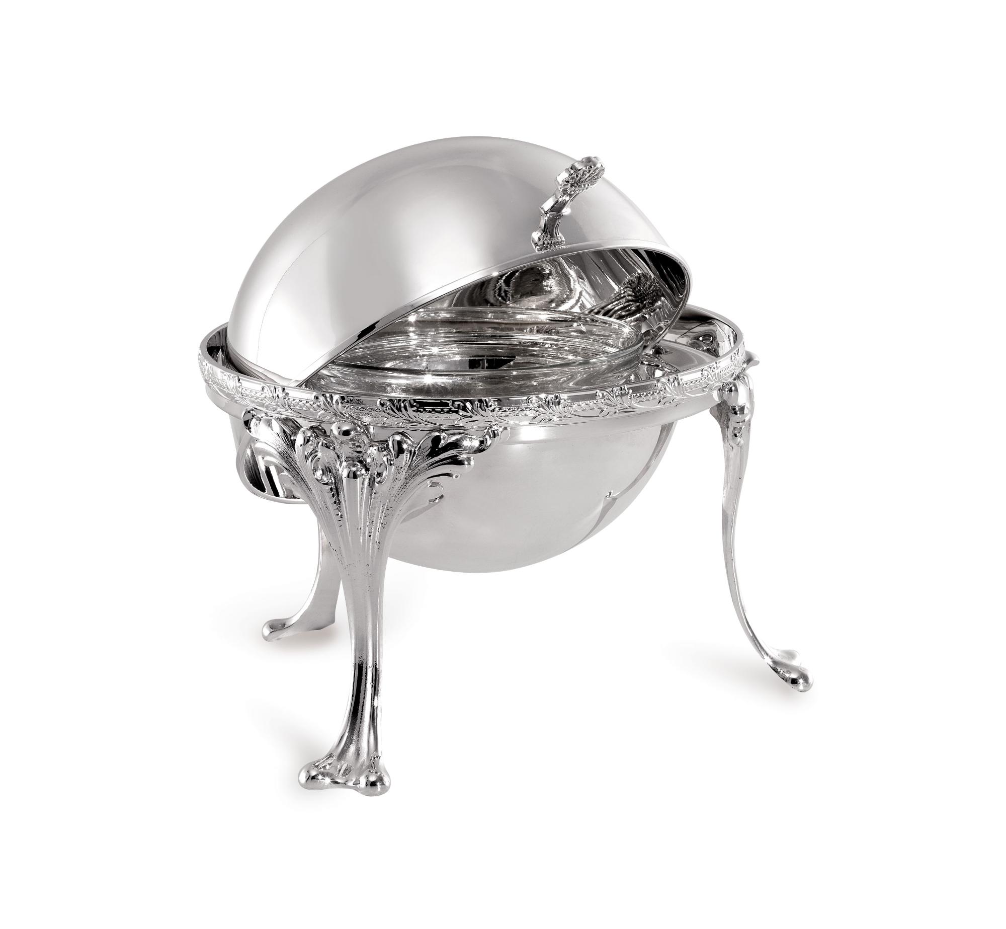 Икорница с крышкой посеребрённая Silver Caviar Bowl with Lid