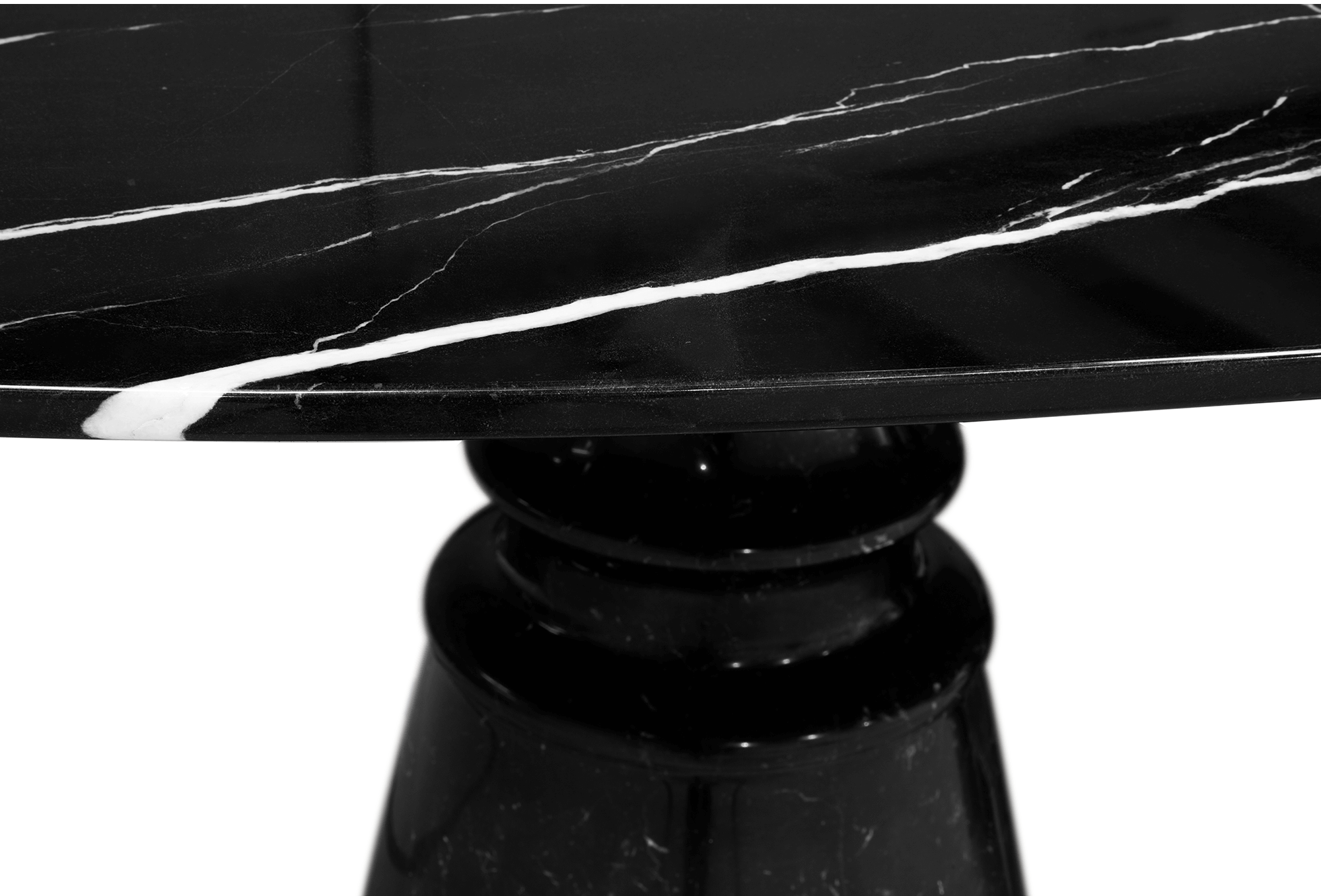 Овальный обеденный стол Obsidian Oval XL Nero Marquina