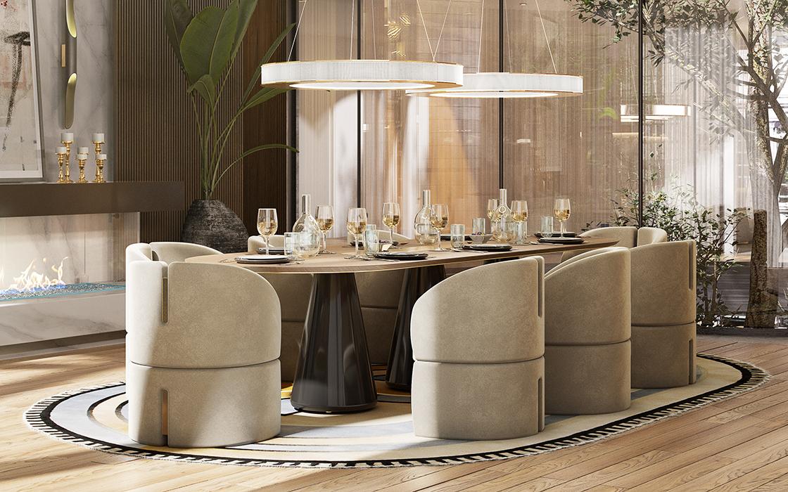 Овальный обеденный стол Forge - 8