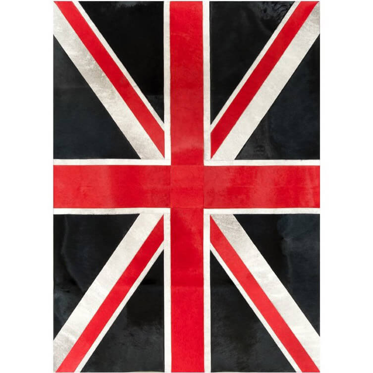 Ковер из коровьей шкуры Union Jack col.1 | Размер: 135 x 185 см