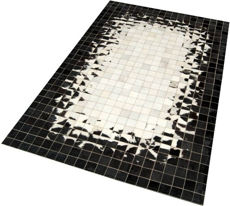 Сиыр терісінен кілем Mosaic col.5 | Өлшемі: 100 x 160 см