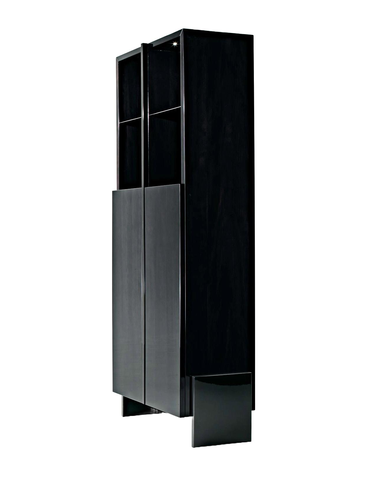 Кітап шкафы қара түсті металл бөлшегімен Black Metal Bookcase