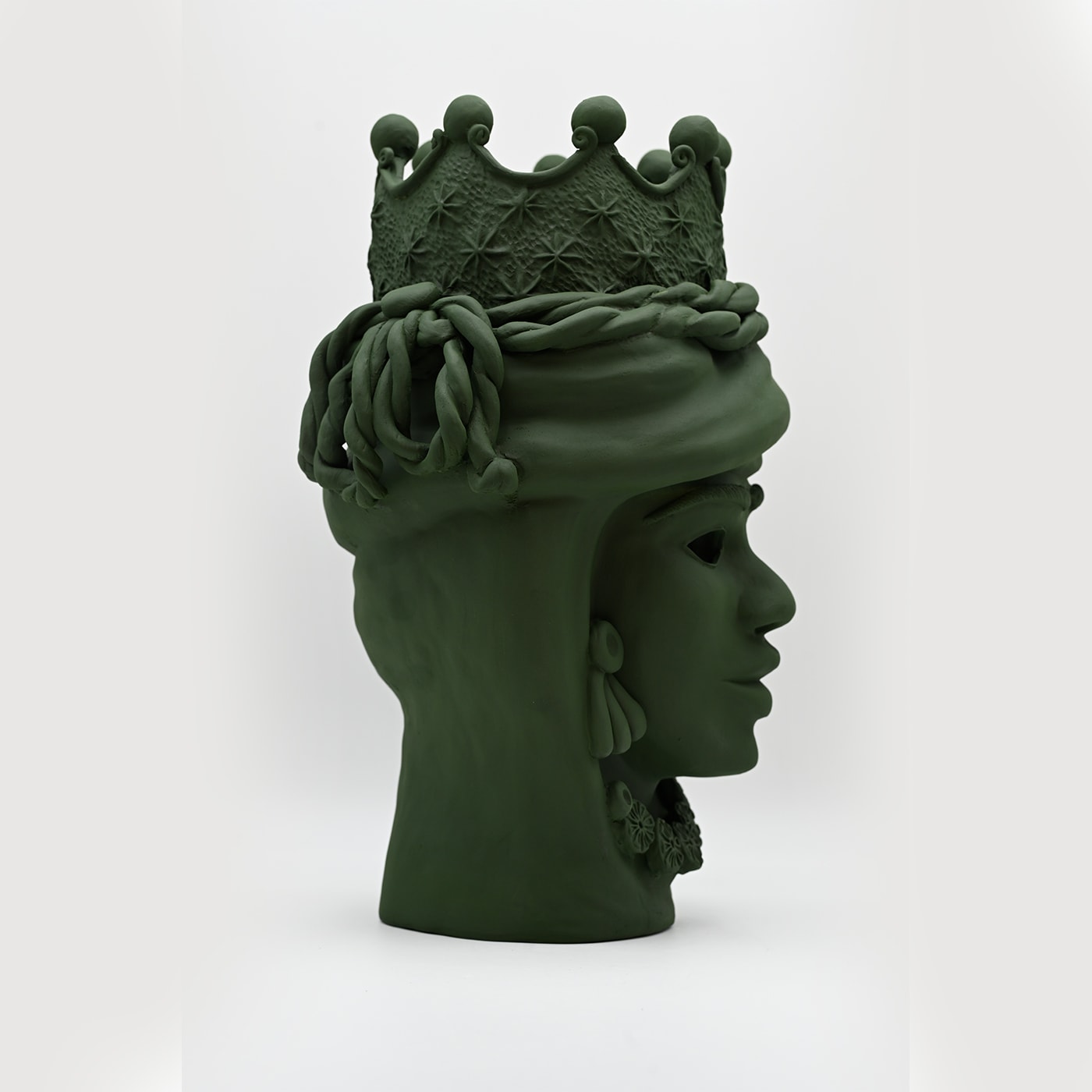 Скульптура зеленая ручной работы Moor's Head