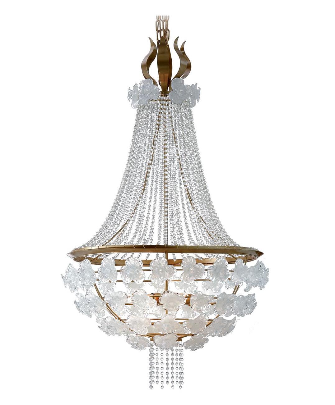Люстра антикварная золотая Murano
