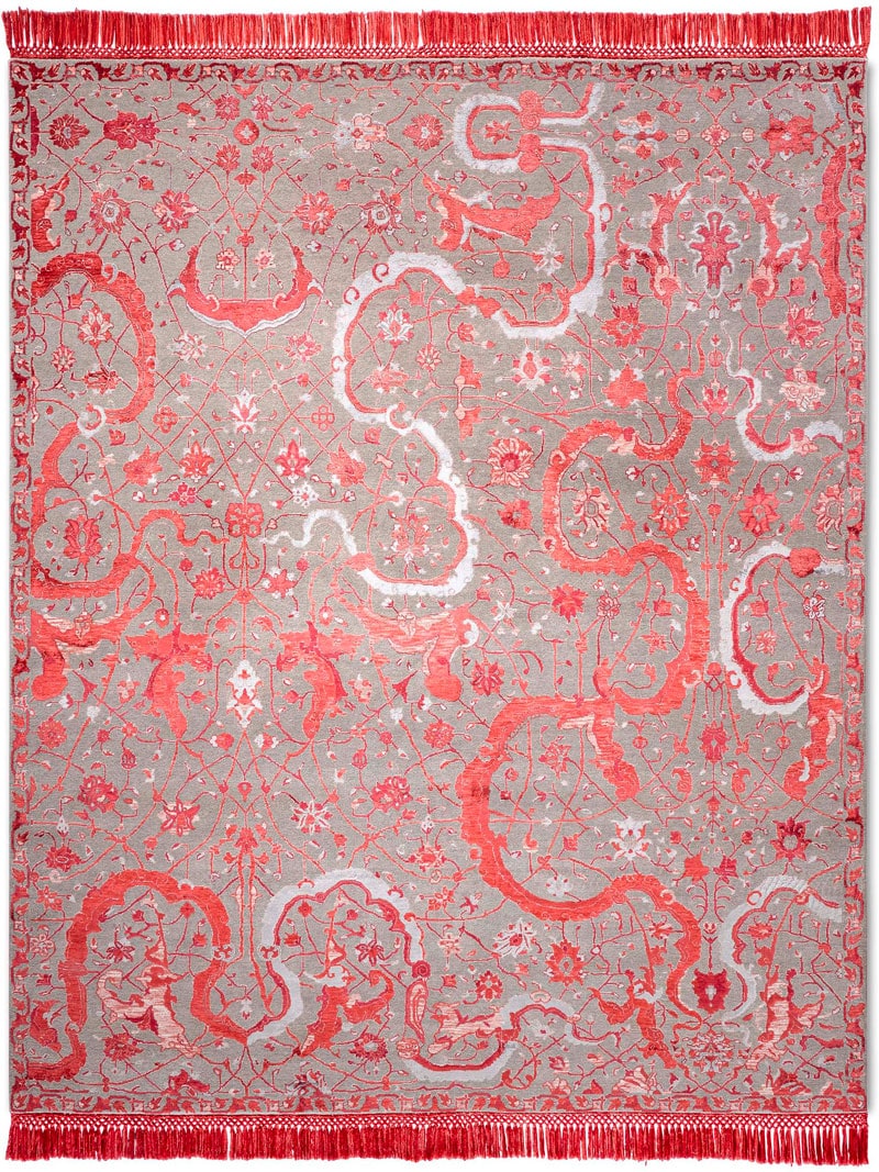 Роскошный ковер Tabriz фиолетового цвета | Размер: 250 x 300 см