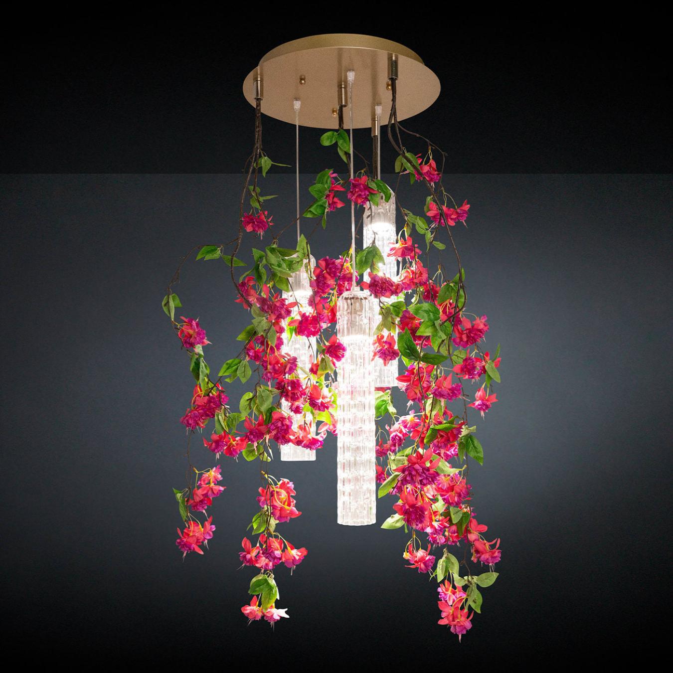 Маленькая люстра Pink Cascade
