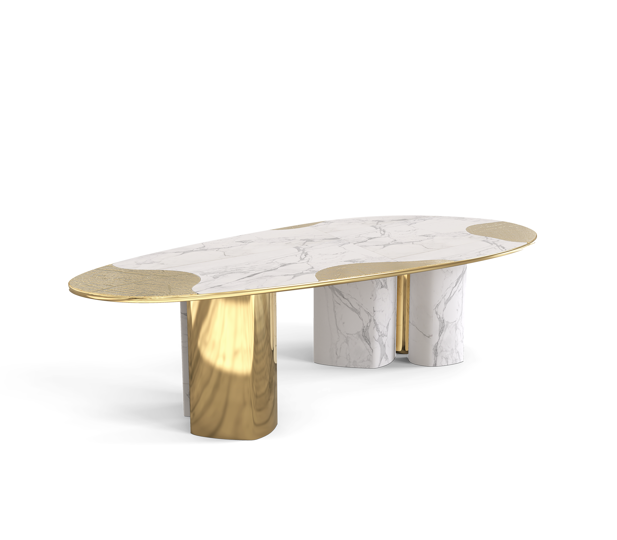 Ас үстелі Athena Carrara Marble & Gold