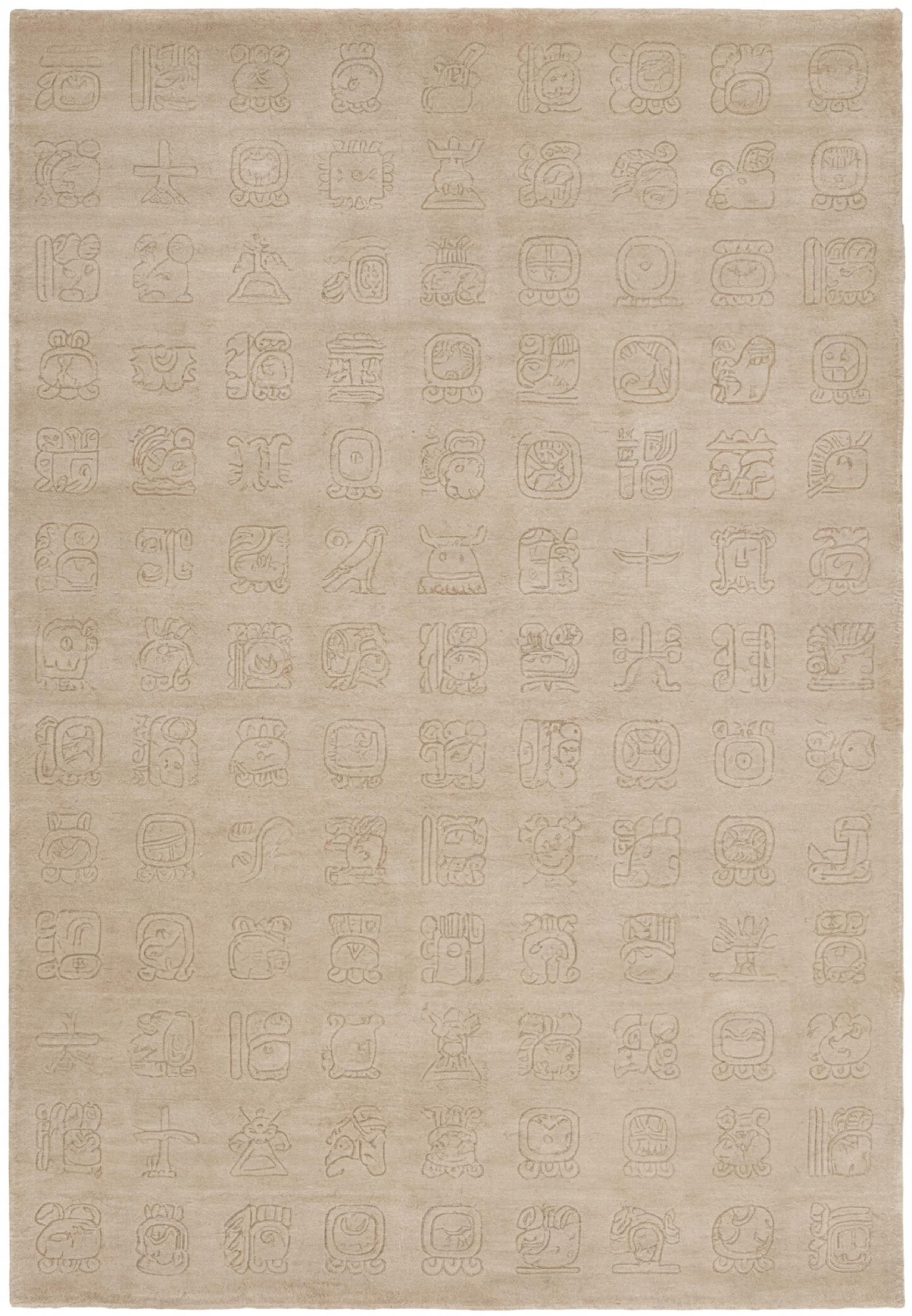 Қолмен тоқылған кілем Symbol Grid Beige