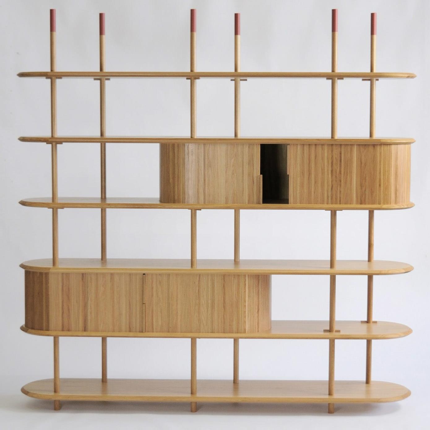 Модульный книжный шкаф из итальянского дуба