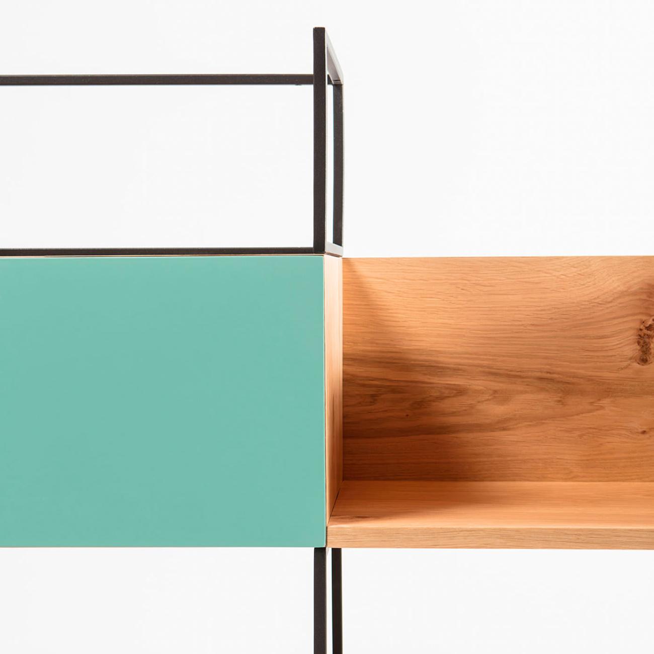 Открытый книжный шкаф из натурального дерева