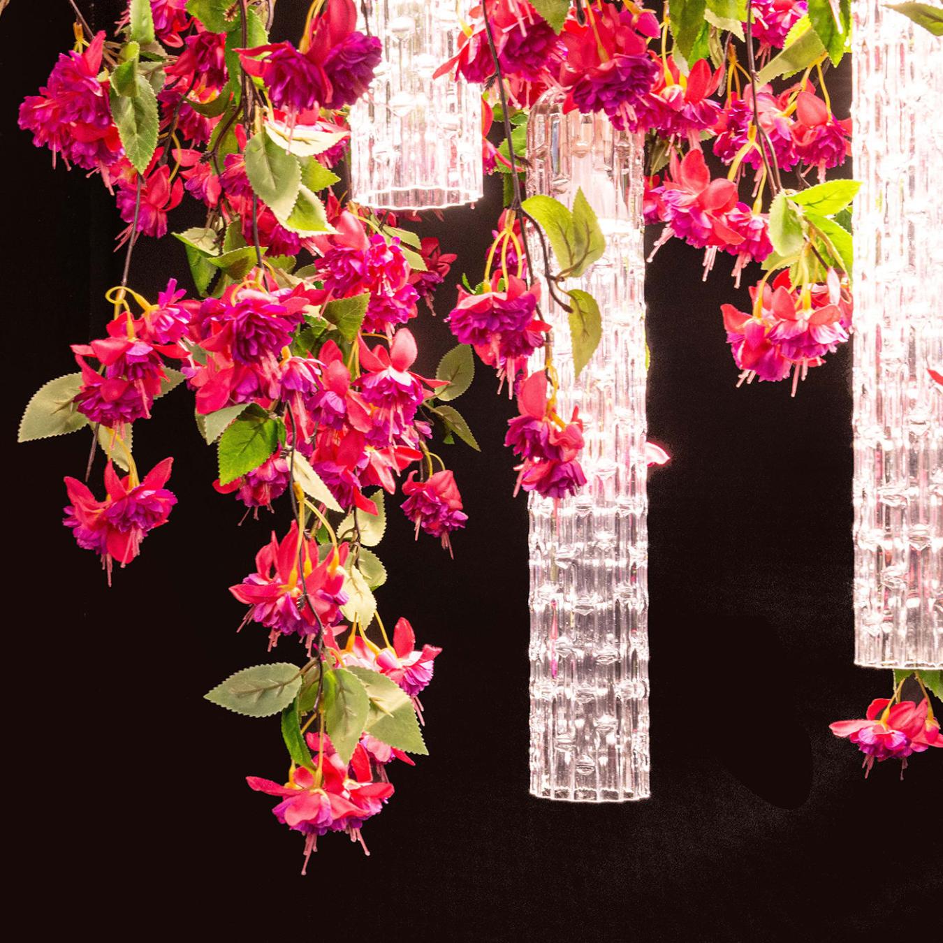 Pink Cascade төртбұрышты люстрасы