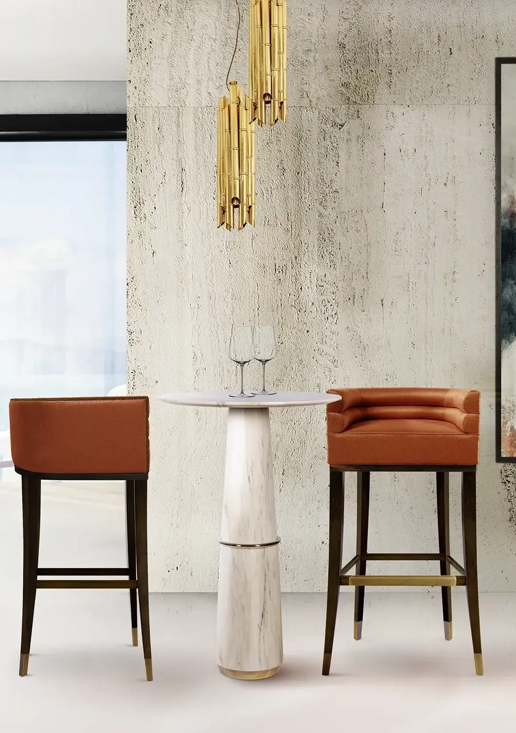 Барный стол из мрамора