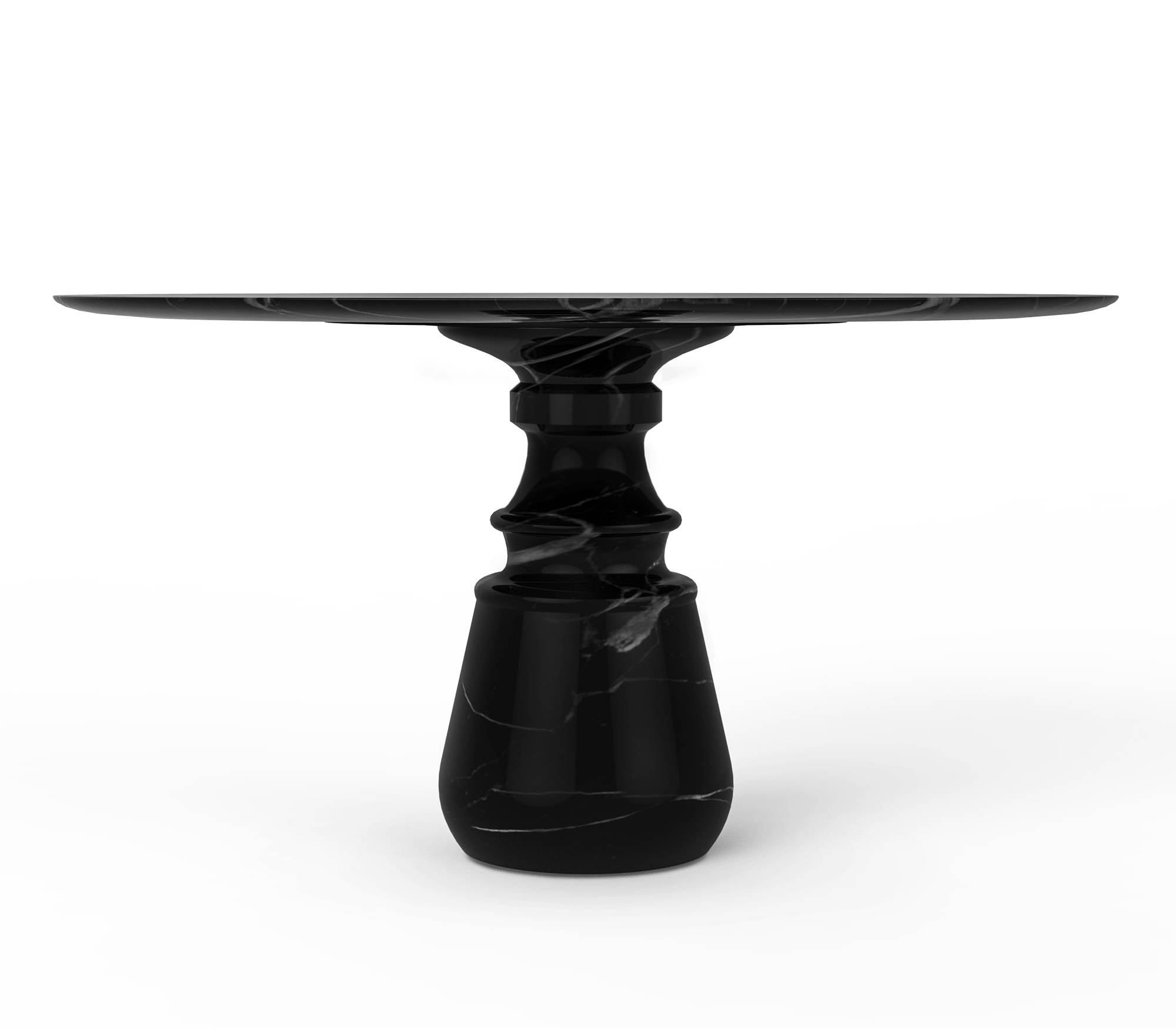 Круглый обеденный стол Obsidian Round Nero Marquina