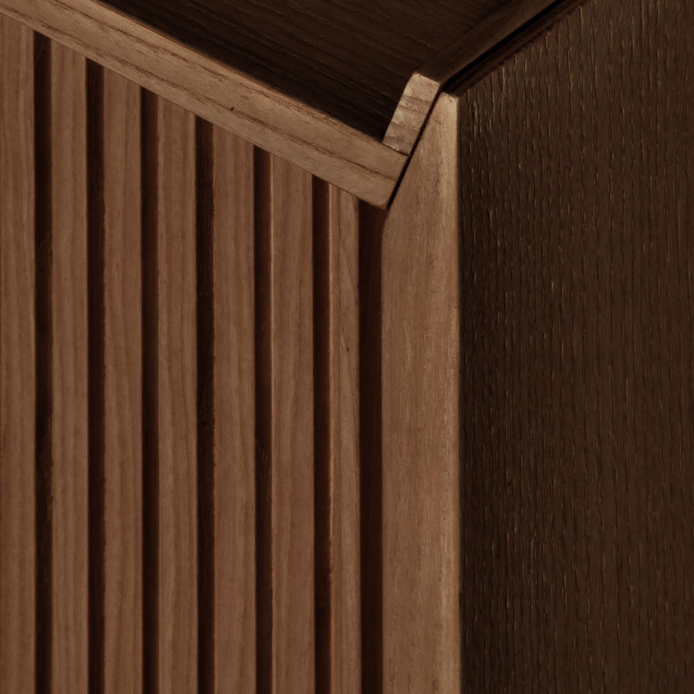 Низкий буфет на 2 двери коричневый Sipario