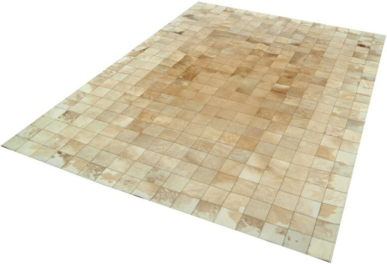 Сиыр терісінен кілем Mosaic Beige | Өлшемі: 120 x 180 см